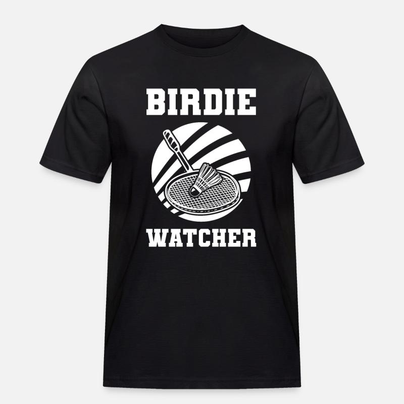 Badminton Witz - Männer Workwear T-Shirt - Schwarz