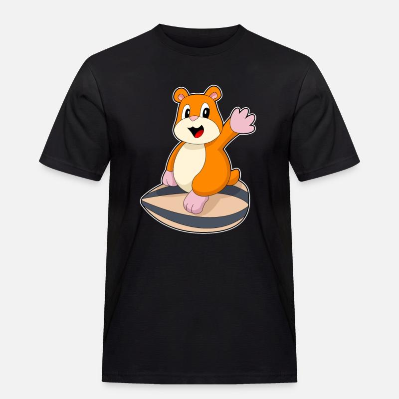 Hamster Samen - Männer Workwear T-Shirt - Schwarz