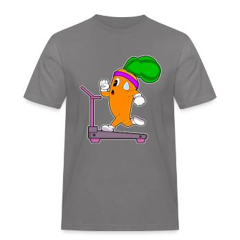 Karotte Workout Laufband Fitness - Männer Workwear T-Shirt - Grau - Vorne - AI Model Male 185 dark (185cm)