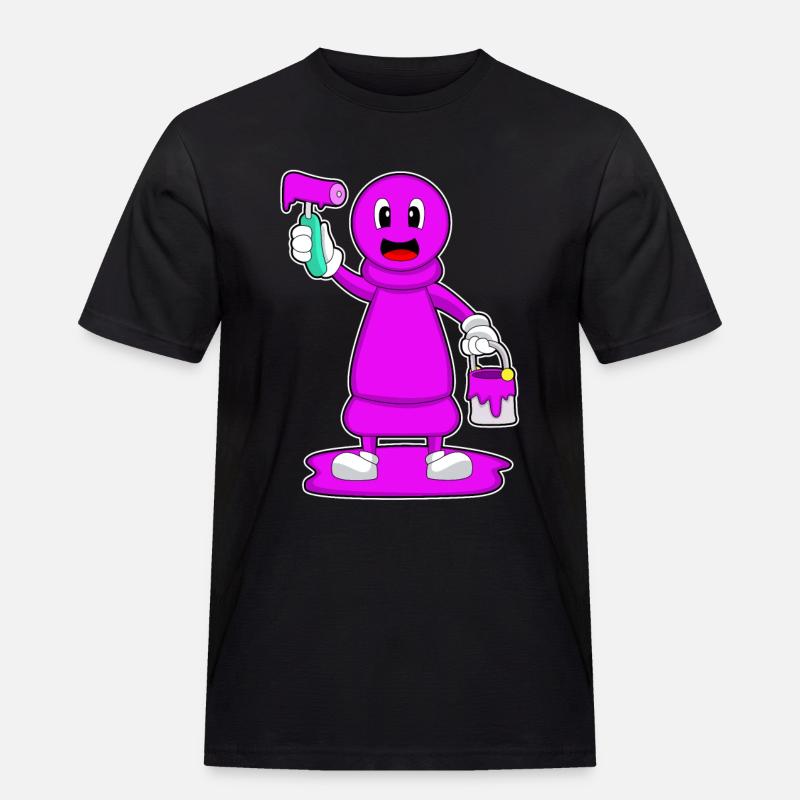 Schachfigur Bauer Schach Maler - Männer Workwear T-Shirt - Schwarz