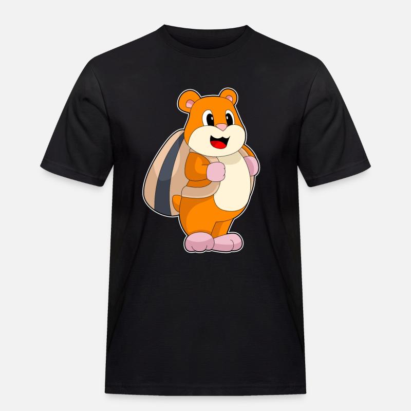 Hamster Samen Rucksack - Männer Workwear T-Shirt - Schwarz