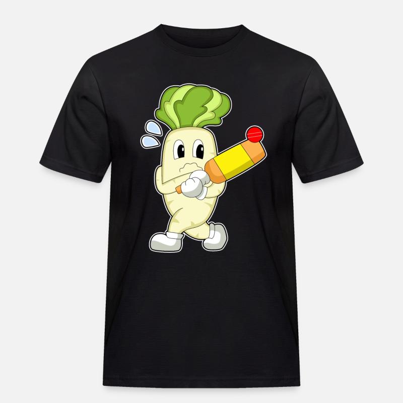 Radieschen Cricket Cricketschläger - Männer Workwear T-Shirt - Schwarz