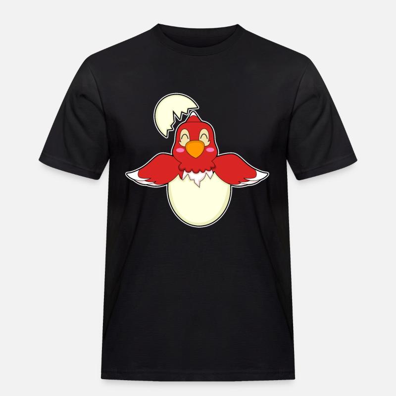 Papagei Ei - Männer Workwear T-Shirt - Schwarz