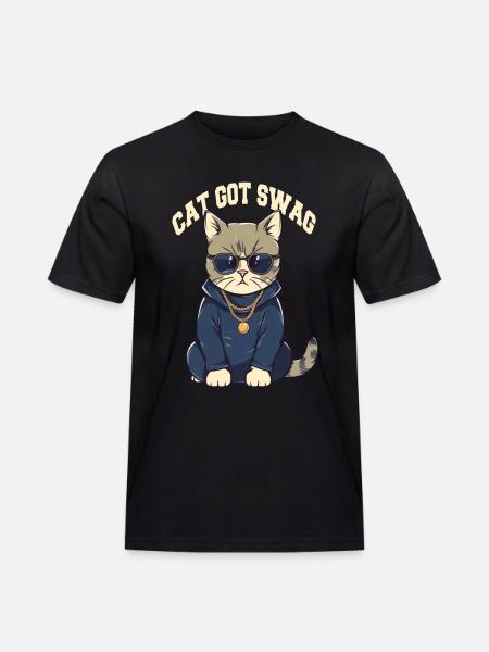 Got Swag Cat with Sunglasses - Men's Workwear T-Shirt - black