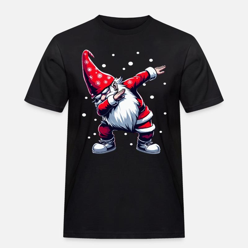 Dabbing Weihnachtsmann Dab Nikolaus - Männer Workwear T-Shirt - Schwarz