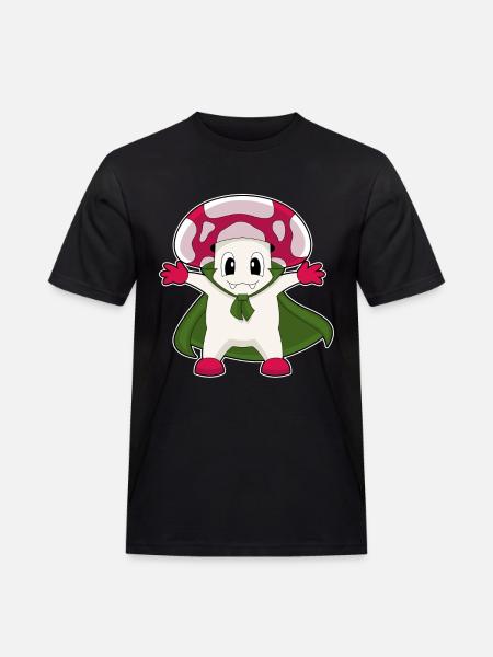 Vampire d’Halloween aux champignons - T-shirt Workwear homme - noir