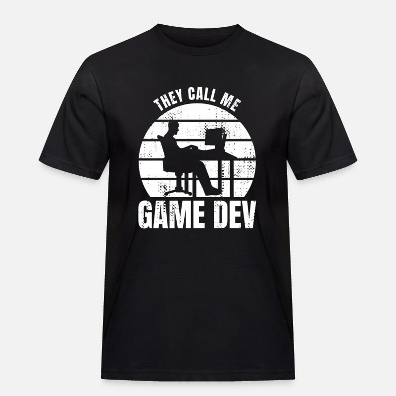 Sie nennen mich Game Dev - Männer Workwear T-Shirt - Schwarz