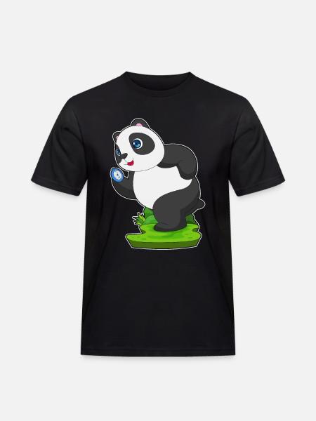 Panda Jogger Jogging Sport - Men's Workwear T-Shirt - black