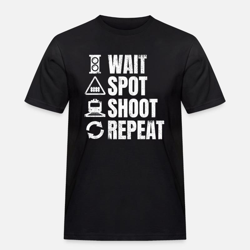 Trainspotter Zeitplan - Männer Workwear T-Shirt - Schwarz