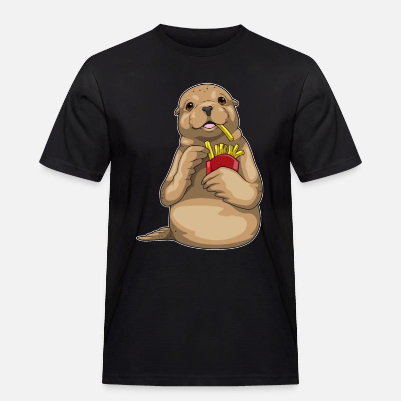 Frites de phoque - T-shirt Workwear homme - noir