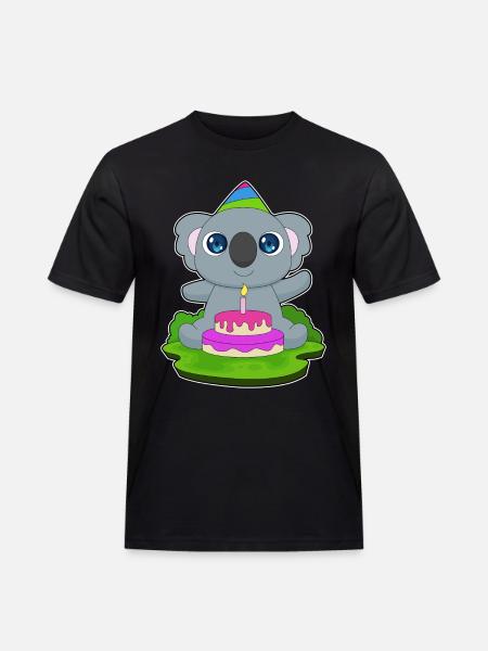 Gâteau d’anniversaire Koala - T-shirt Workwear homme - noir