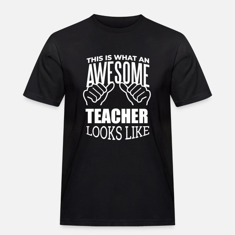 Lehrer - Männer Workwear T-Shirt - Schwarz