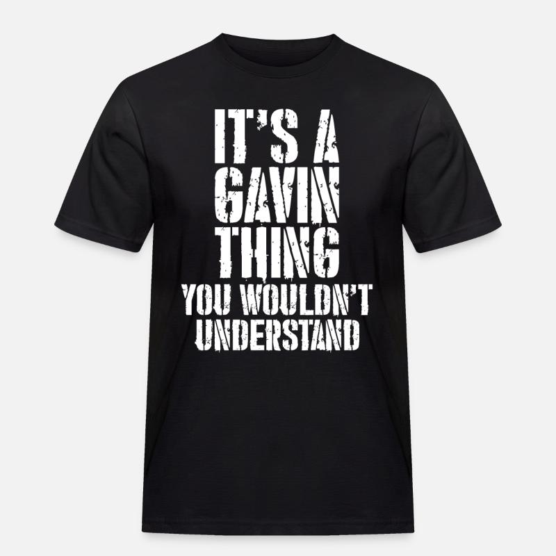 It's a Gavin thing - Men's Workwear T-Shirt - black