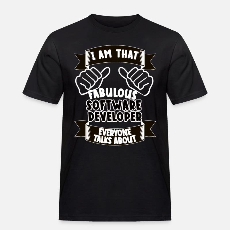 Softwareentwickler Lustiger Spruch Geschenk - Männer Workwear T-Shirt - Schwarz