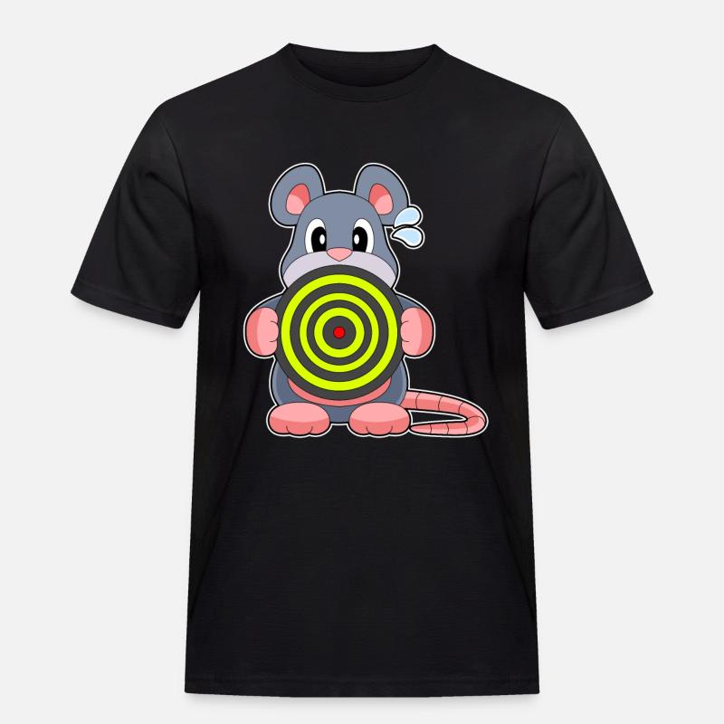 Maus Dart Dartpfeil - Männer Workwear T-Shirt - Schwarz