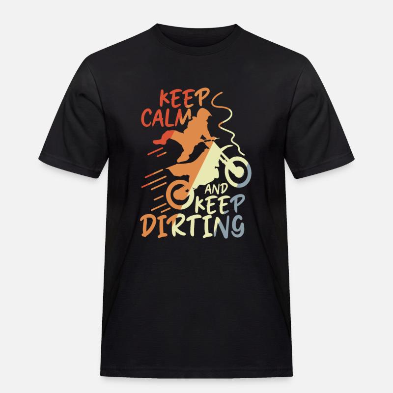 Keep Calm and Keep Dirting - Men's Workwear T-Shirt - black
