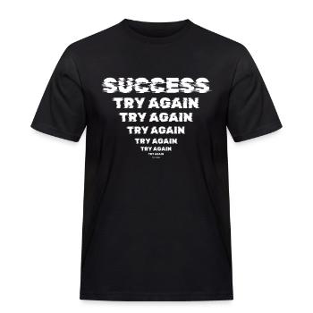 Succès Motivation Persévérance Entrepreneur - T-shirt Workwear homme - noir - Devant - AI Model Male 178 light (178cm)