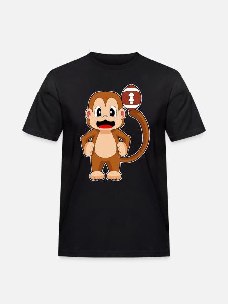 Monkey American Football Sports - Men's Workwear T-Shirt - black