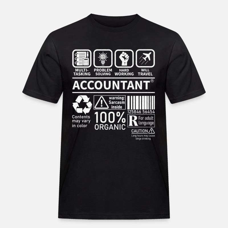 Comptable Multi Tasking Résolution de problèmes - T-shirt Workwear homme - noir