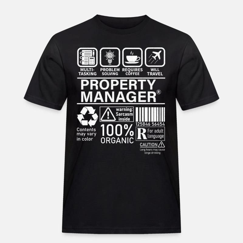Property Manager Multi Tasking Problem Solving - Men's Workwear T-Shirt - black