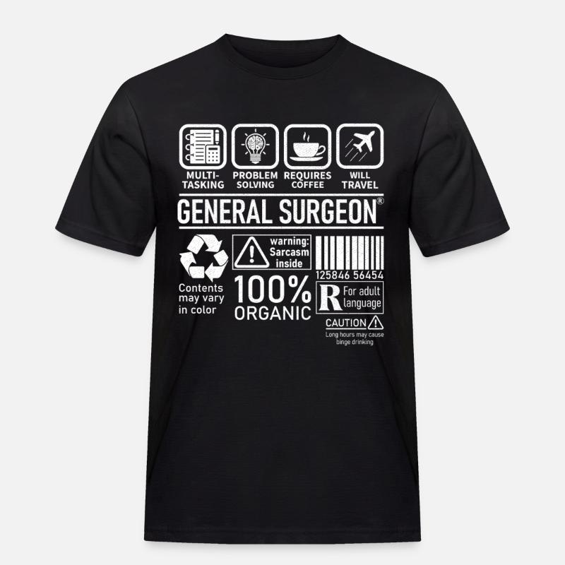General Surgeon multi tasking problem solving - Men's Workwear T-Shirt - black
