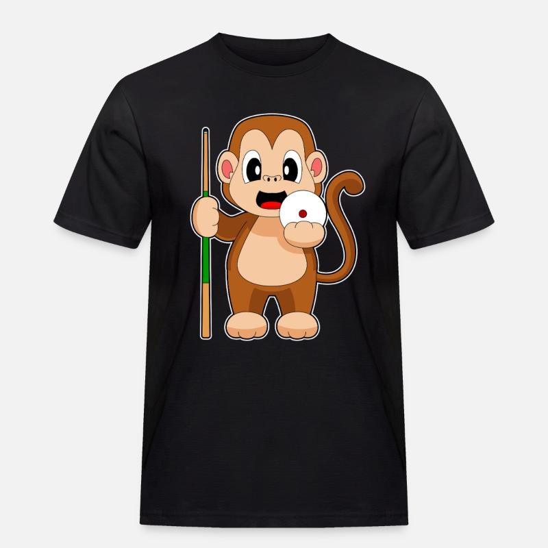 Queue de billard Monkey - T-shirt Workwear homme - noir