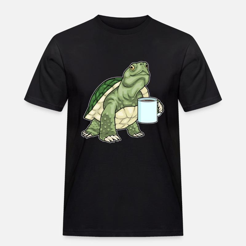 Turtle Coffee Mug - Men's Workwear T-Shirt - black