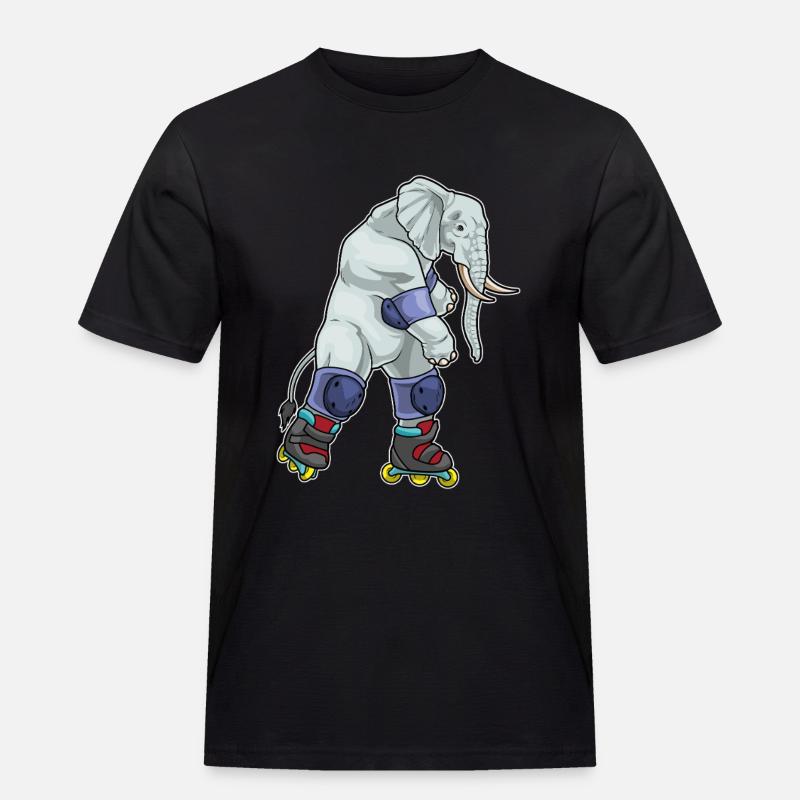 Elefant Inline skating Inline skates - Men's Workwear T-Shirt - black