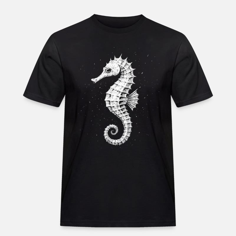 Sea horse - Men's Workwear T-Shirt - black