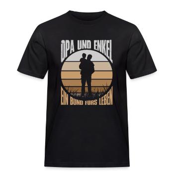 Opa und Enkel Ein Bund fürs Leben Geschenk Vintage - Männer Workwear T-Shirt - Schwarz - Vorne - AI Model Male 178 light (178cm)