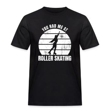 Tu m’as eu au patin à roulettes - T-shirt Workwear homme - noir - Devant - AI Model Male 178 light (178cm)