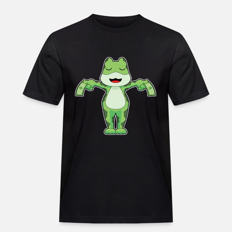 Frosch Banknote - Männer Workwear T-Shirt - Schwarz