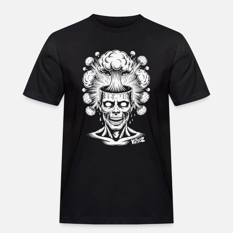Kreative Explosion und Comic Illustration - Männer Workwear T-Shirt - Schwarz