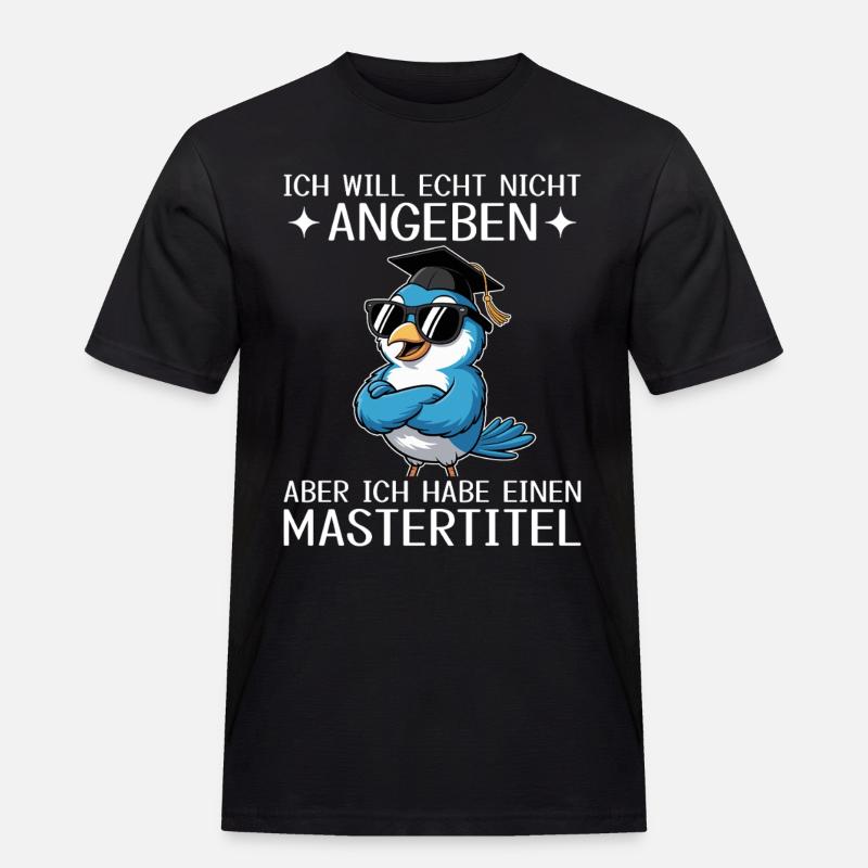 Master Abschluss geschafft - Mastertitel - Männer Workwear T-Shirt - Schwarz