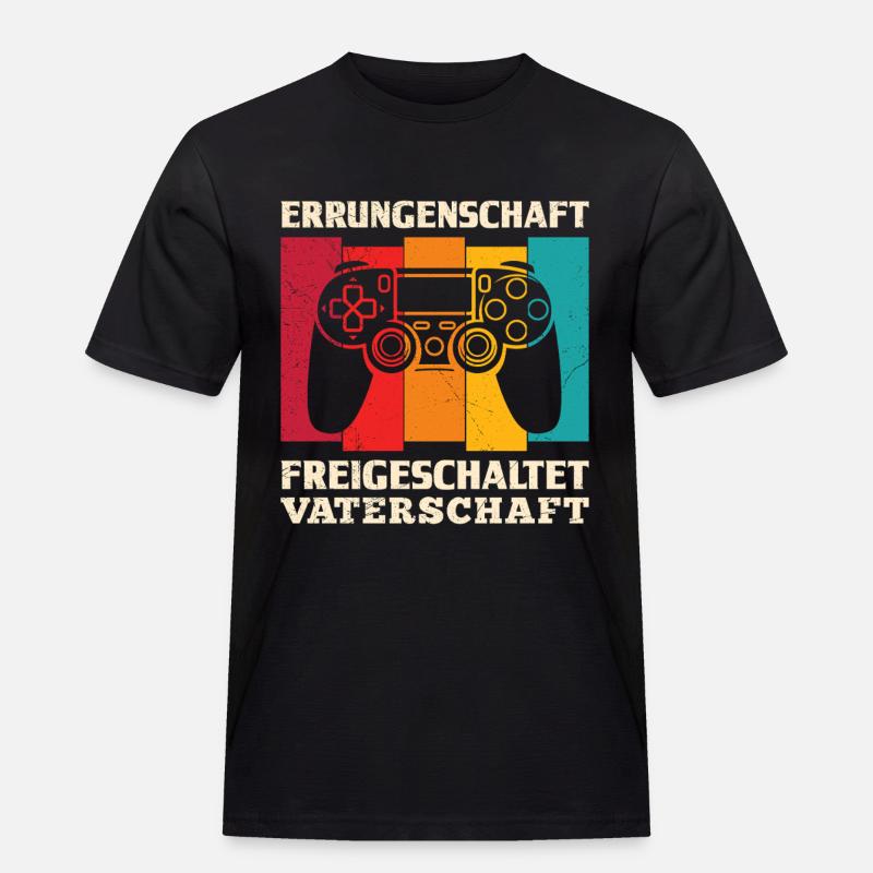 Werdender Vater ERRUNGENSCHAFT FREIGESCHALTET - Männer Workwear T-Shirt - Schwarz