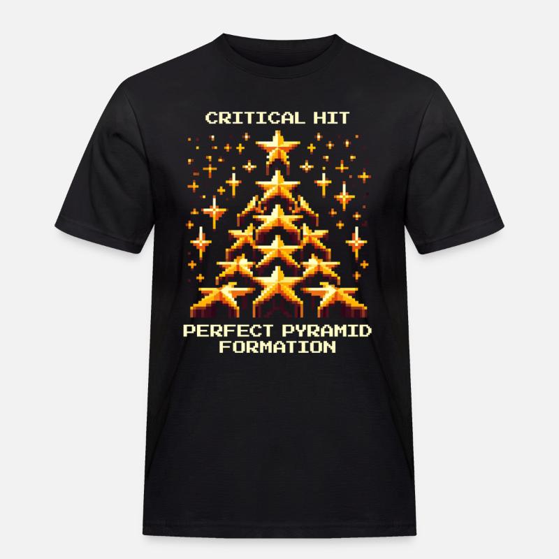 Kritischer Treffer: Top-Pyramide | Cheerleading - Männer Workwear T-Shirt - Schwarz
