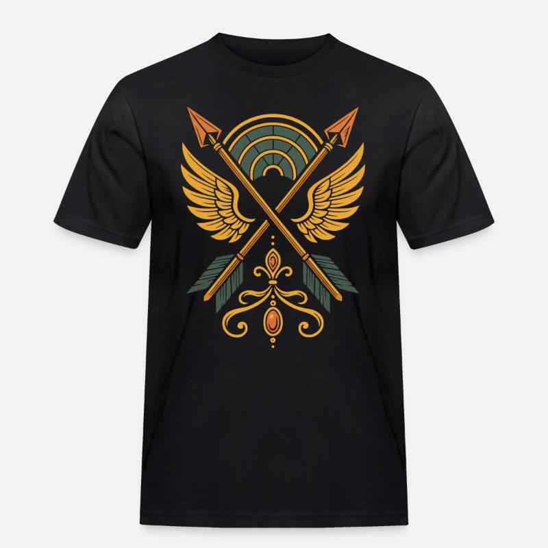 Bogenschießen Ziel Bogenschütze Bogenjagd Design - Männer Workwear T-Shirt - Schwarz
