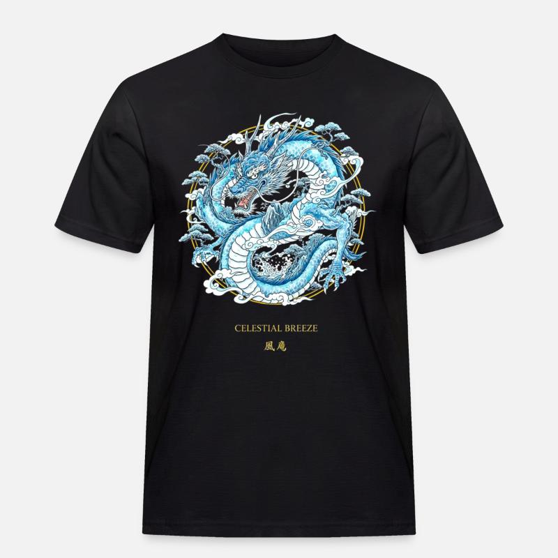 Celestial Breeze Celestial Wind Dragon - Men's Workwear T-Shirt - black