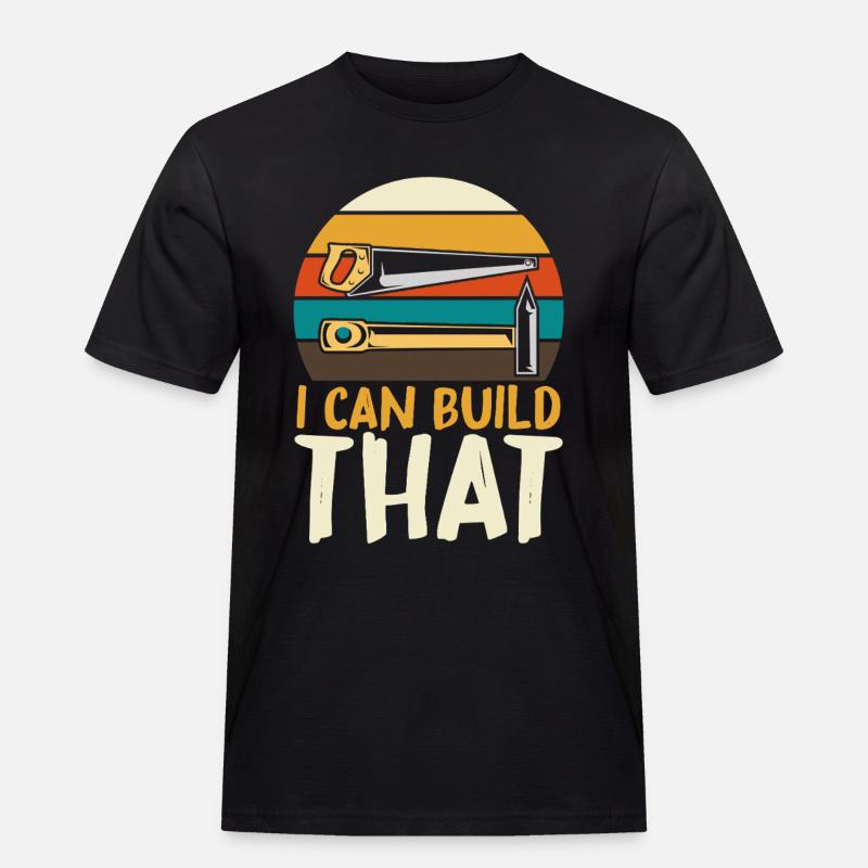 Ich kann das bauen DIY - Männer Workwear T-Shirt - Schwarz