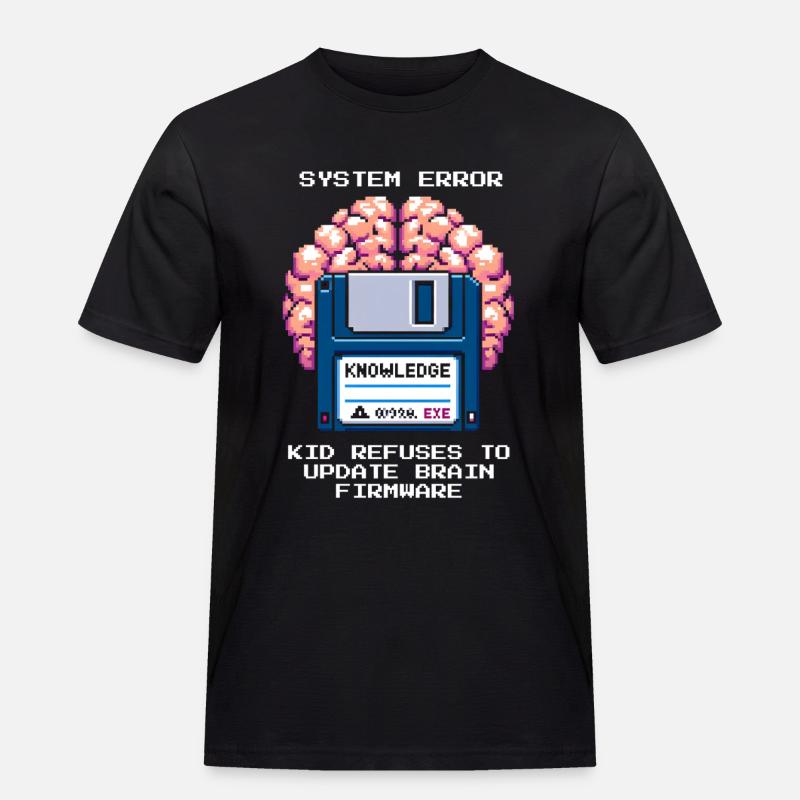 Systemfehler: Update verweigert | Homeschool - Männer Workwear T-Shirt - Schwarz