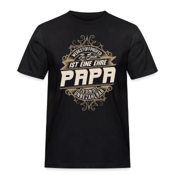 Materials tester dad - Men's Workwear T-Shirt - black - Front - AI Model Male 178 light (178cm)