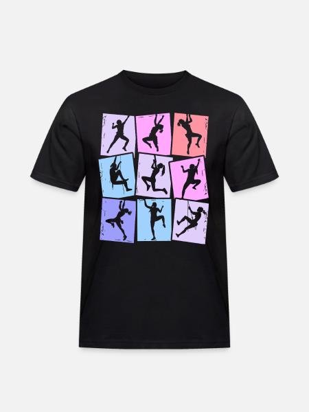 Klettern Berge Kletterer Bouldern Damen Mädchen - Männer Workwear T-Shirt - Schwarz