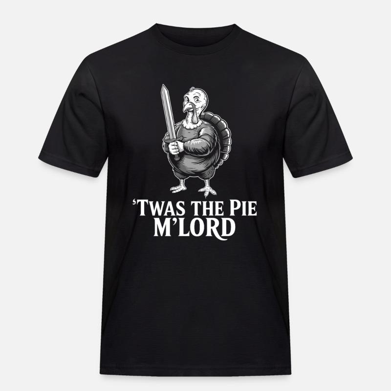 Pie Lord Krieger-Turkey - Männer Workwear T-Shirt - Schwarz