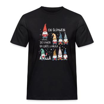 Ein Glühwein Wichtel La Nalala Weihnachten - Männer Workwear T-Shirt - Schwarz - Vorne - AI Model Male 178 light (178cm)