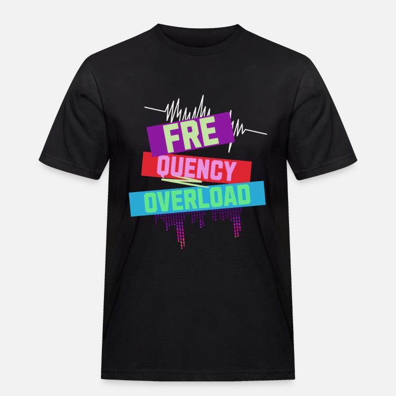Frequency Overload Rave EDM - Men's Workwear T-Shirt - black