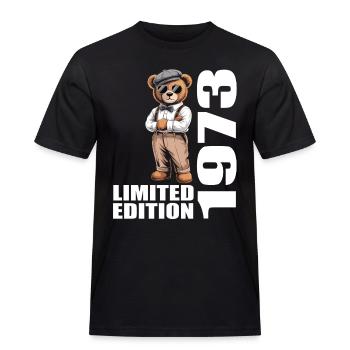 1973 Limited Edition Bär Geburtstag 1973 - Männer Workwear T-Shirt - Schwarz - Vorne - AI Model Male 178 light (178cm)