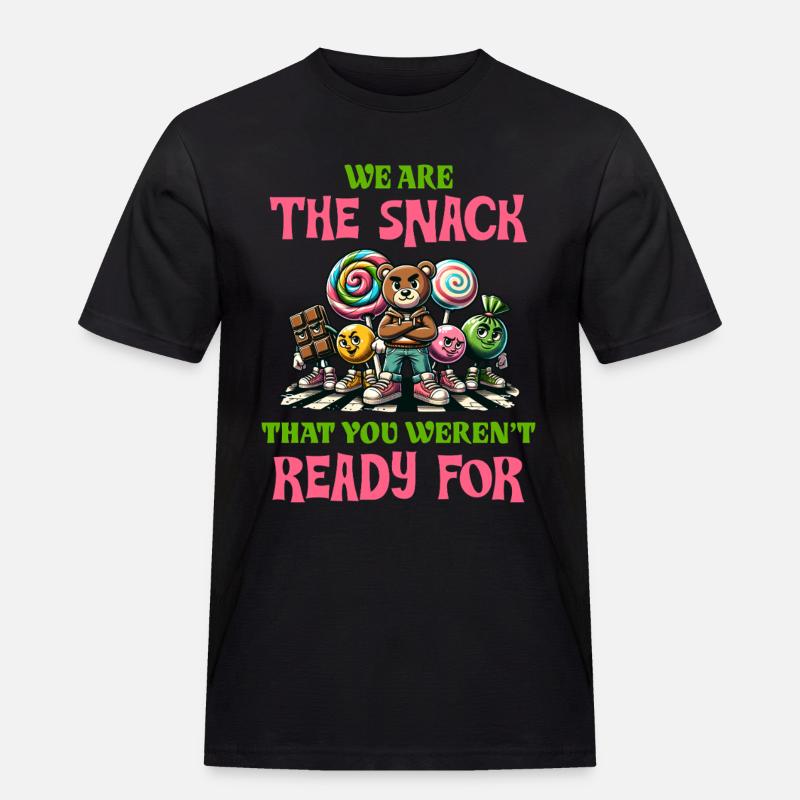 Lustige Candy Geschenkidee Naschkatze Mode - Männer Workwear T-Shirt - Schwarz