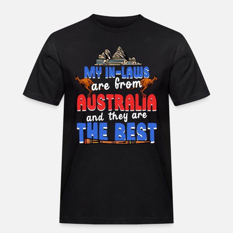 Australische Schwiegermutter - Männer Workwear T-Shirt - Schwarz