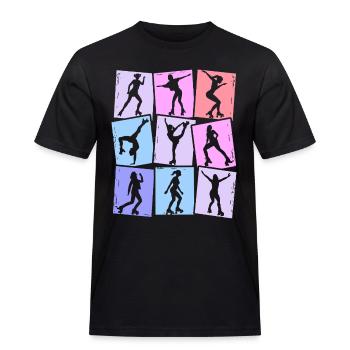 Patins à roulettes Patins à roulettes Femmes Enfants Filles - T-shirt Workwear homme - noir - Devant - AI Model Male 178 light (178cm)