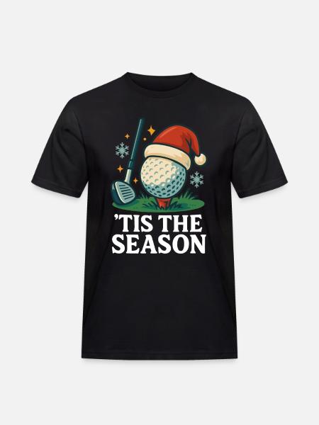 Tis The Season Golfing Holiday Fun - Men's Workwear T-Shirt - black